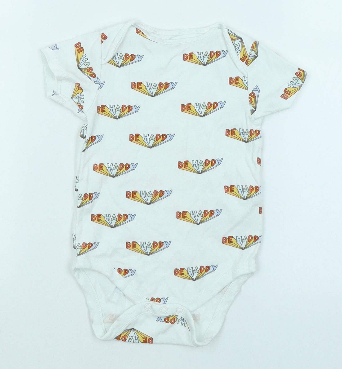 NEXT Baby White   Romper One-Piece Size 12-18 Months  - Be Happy