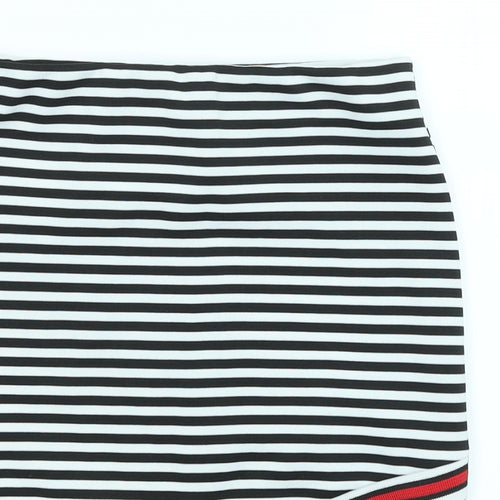 Nikka Womens White Striped  Straight & Pencil Skirt Size 10