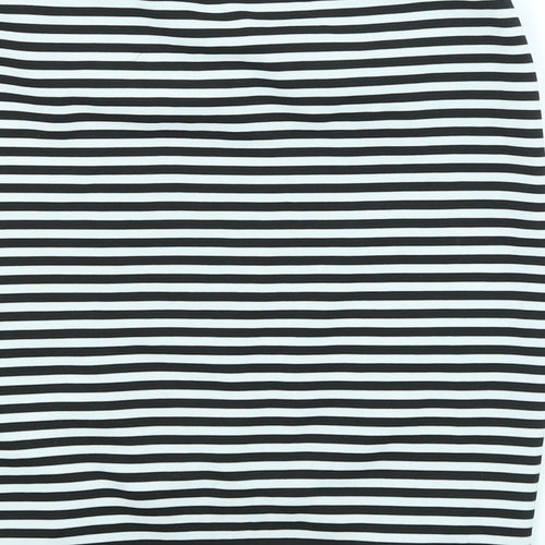Nikka Womens White Striped  Straight & Pencil Skirt Size 10