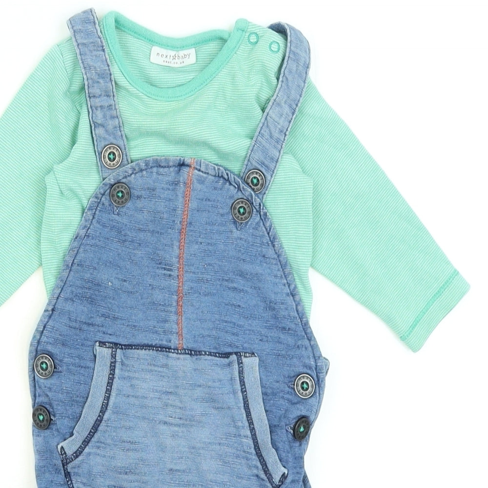 NEXT Baby Blue   Dungaree Outfit/Set Size 3-6 Months