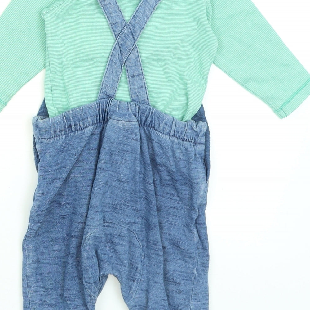 NEXT Baby Blue   Dungaree Outfit/Set Size 3-6 Months