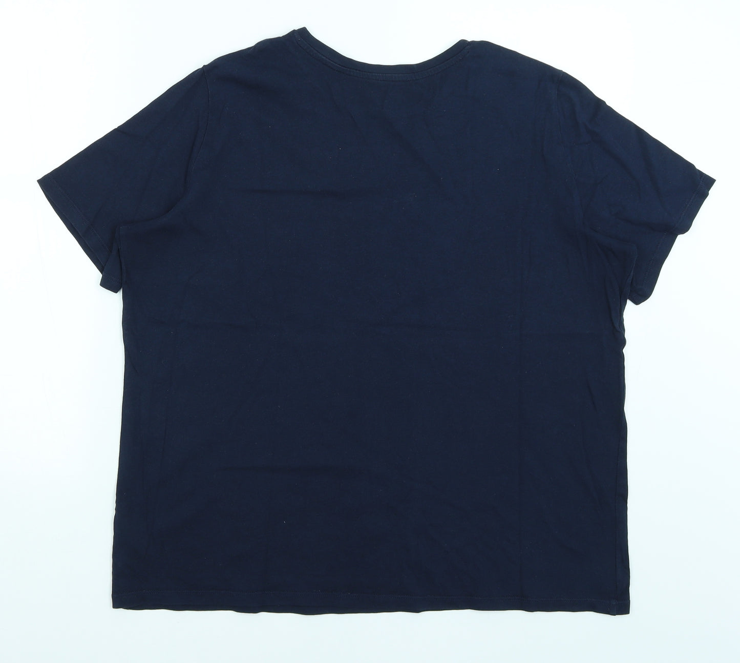 M&S Womens Blue   Basic T-Shirt Size 16