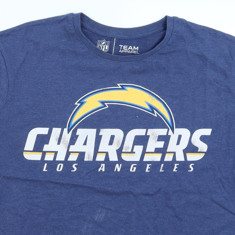 TU Mens Blue    T-Shirt Size L  - LA Chargers