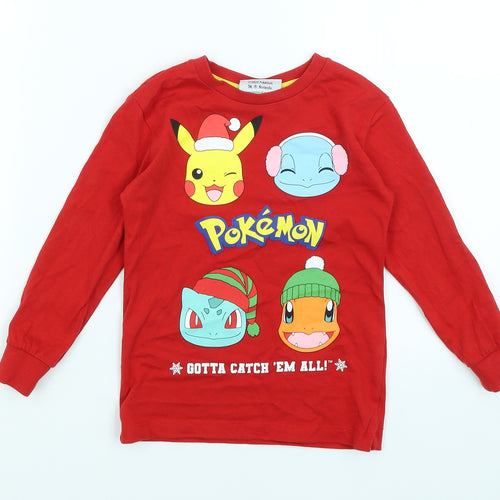 NEXT Boys Red   Basic T-Shirt Size 4 Years  - Pokemon
