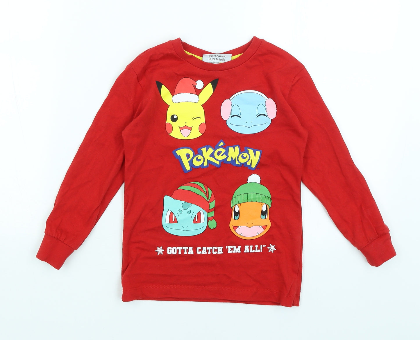 NEXT Boys Red   Basic T-Shirt Size 4 Years  - Pokemon