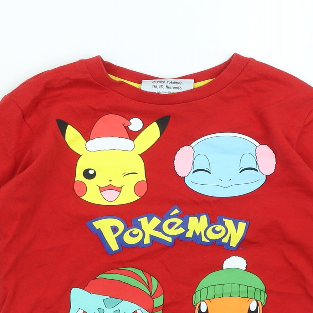 NEXT Boys Red   Basic T-Shirt Size 4 Years  - Pokemon