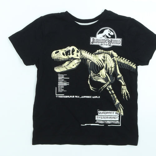 Primark Boys Black   Basic T-Shirt Size 2-3 Years  - Jurassic World