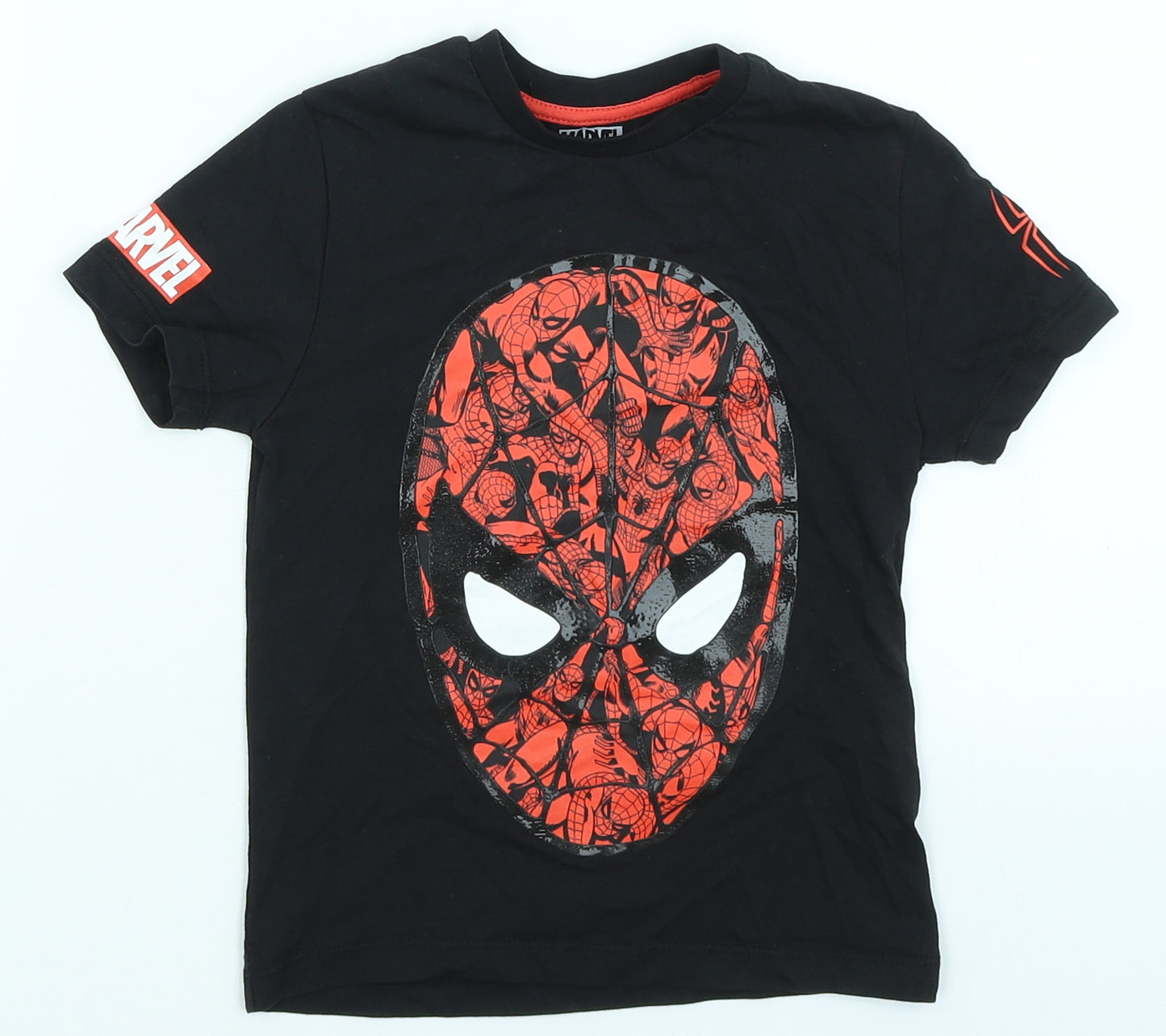 Primark Boys Black   Basic T-Shirt Size 3-4 Years  - Spiderman