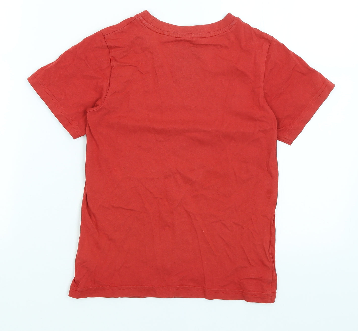 TU Boys Red   Basic T-Shirt Size 7 Years  - Car