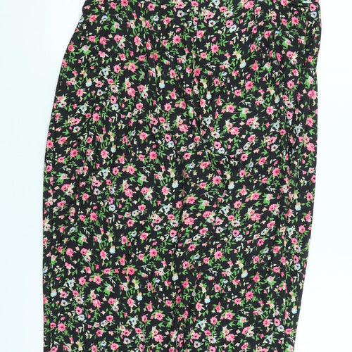 ASOS Womens Black Floral  Dungaree One-Piece Size 12 L27 in