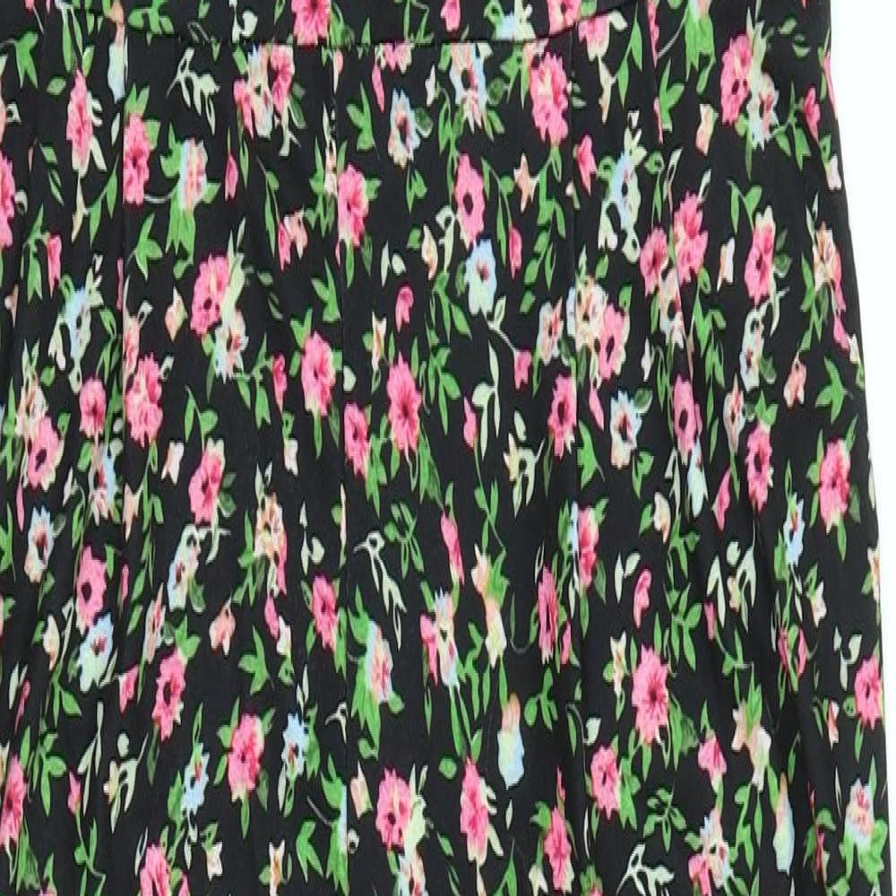 ASOS Womens Black Floral  Dungaree One-Piece Size 12 L27 in