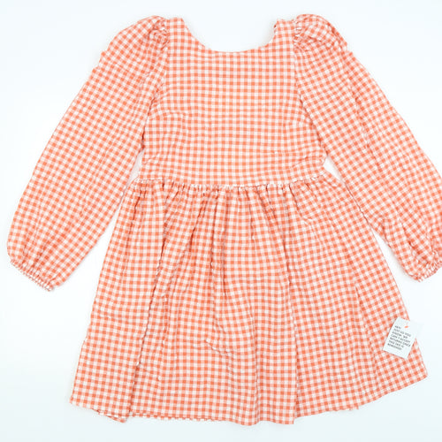 ASOS Womens Red Check  Fit & Flare  Size 8