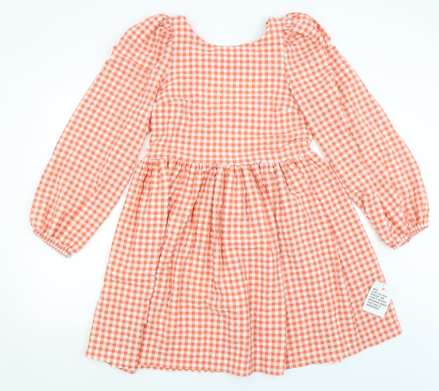 ASOS Womens Red Check  Fit & Flare  Size 8