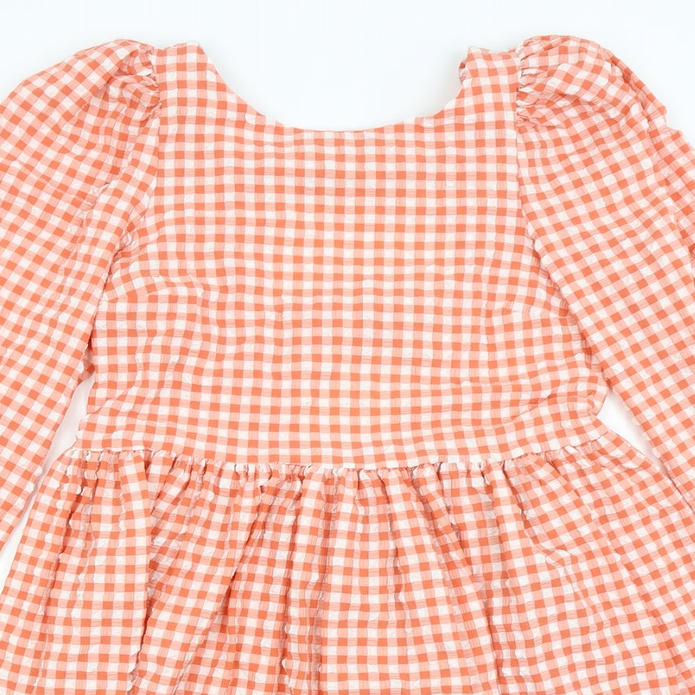 ASOS Womens Red Check  Fit & Flare  Size 8