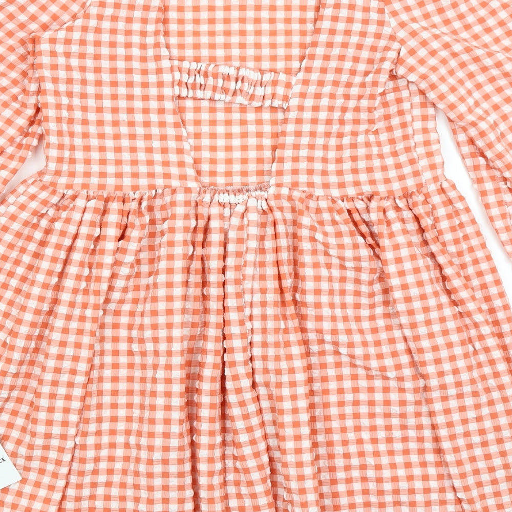 ASOS Womens Red Check  Fit & Flare  Size 8