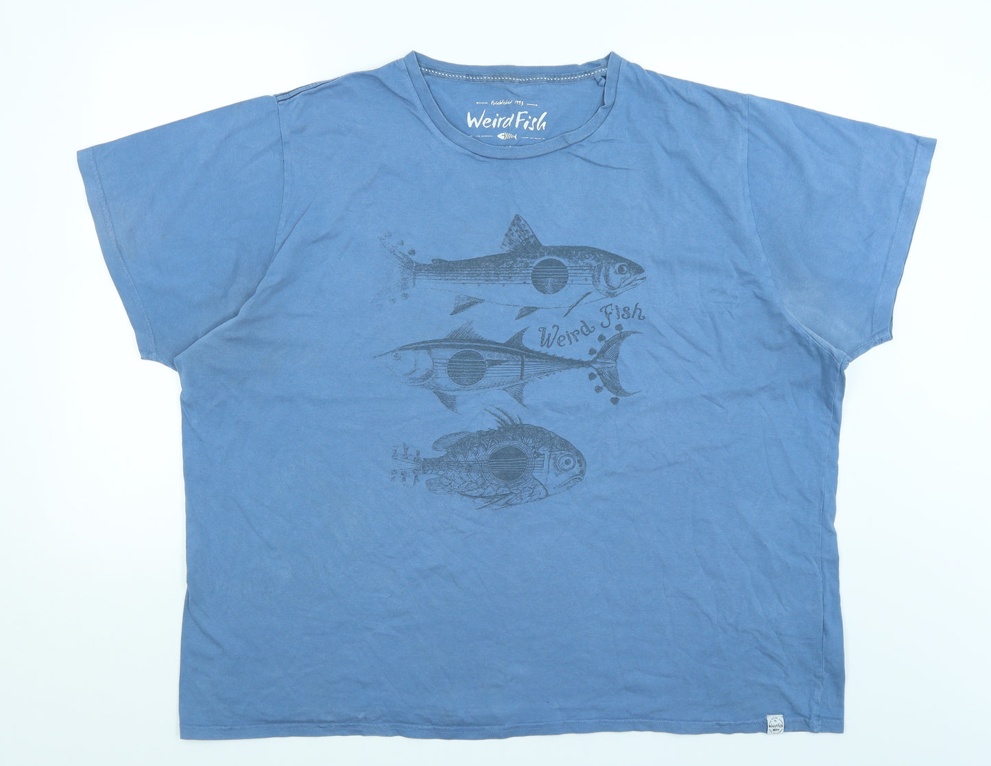 Weird Fish Mens Blue    T-Shirt Size 4XL  - Fish