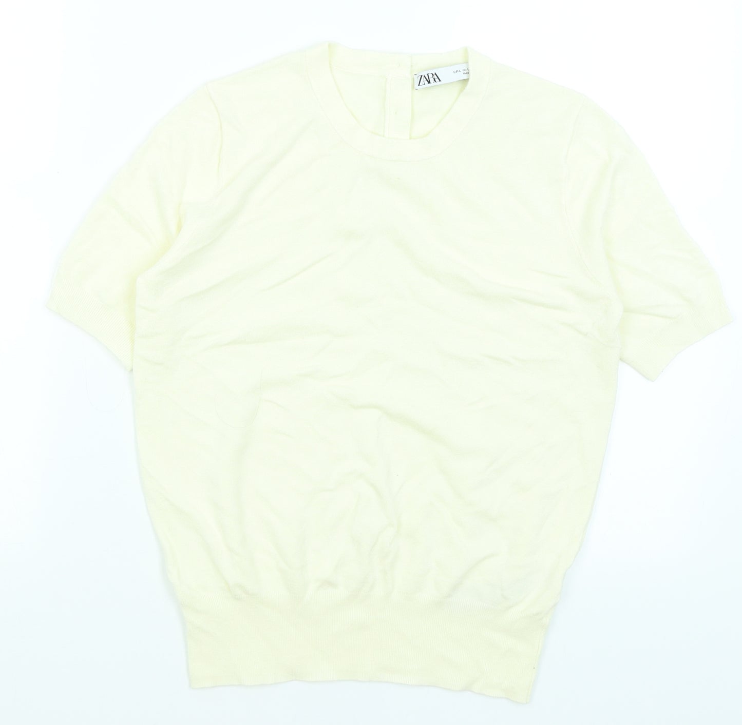 Zara Womens Ivory   Pullover Jumper Size L