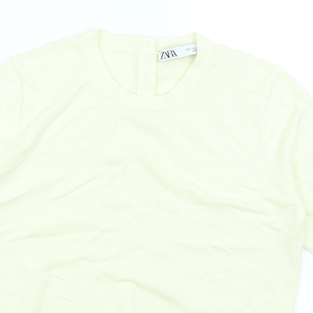 Zara Womens Ivory   Pullover Jumper Size L