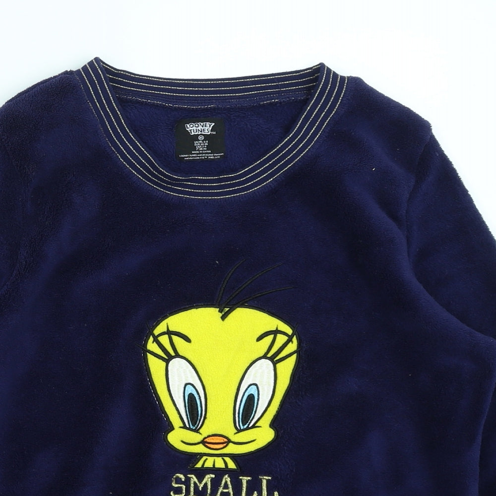 Love to Lounge Womens Blue Solid  Capri Pyjama Set Size XS  - Tweety Pie