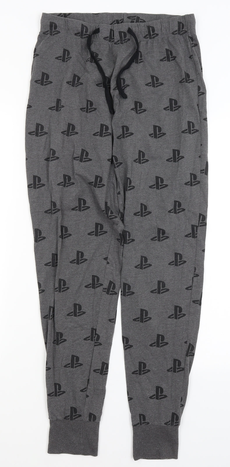 F&F Mens Grey Solid   Pyjama Pants Size S  - Playstation