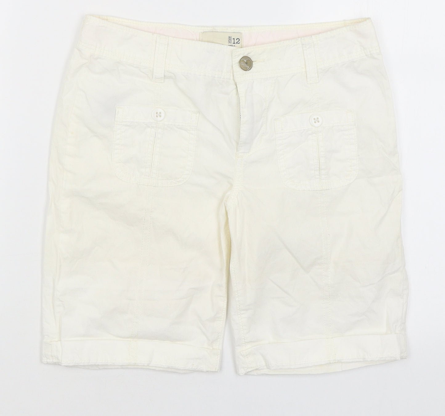 Old Navy Womens White   Bermuda Shorts Size 12