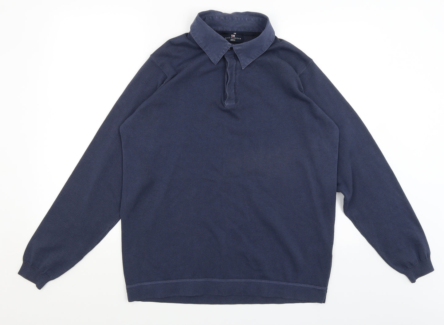 Blue Harbour Mens Blue   Pullover Jumper Size L