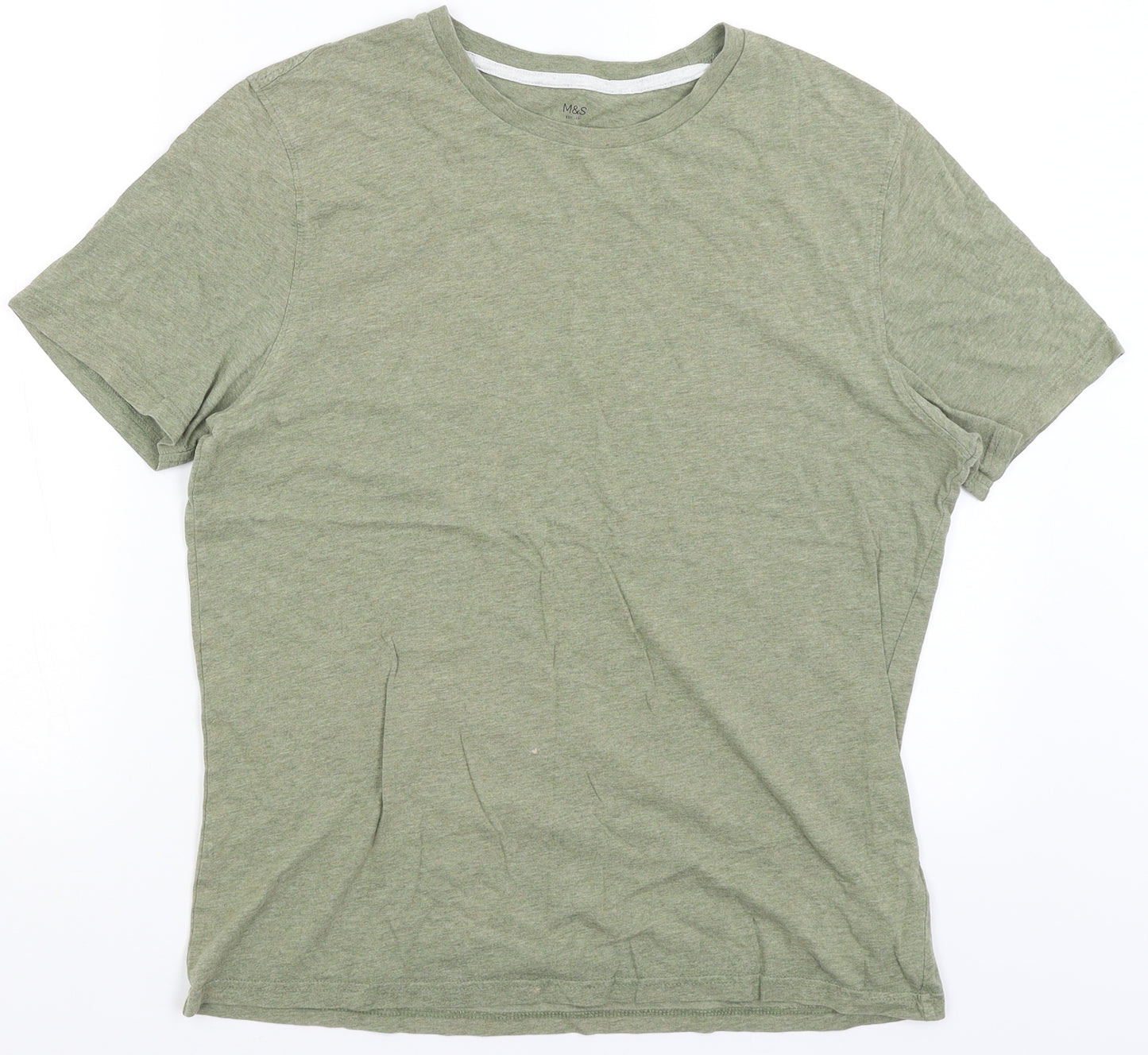 M&S Mens Green    T-Shirt Size M