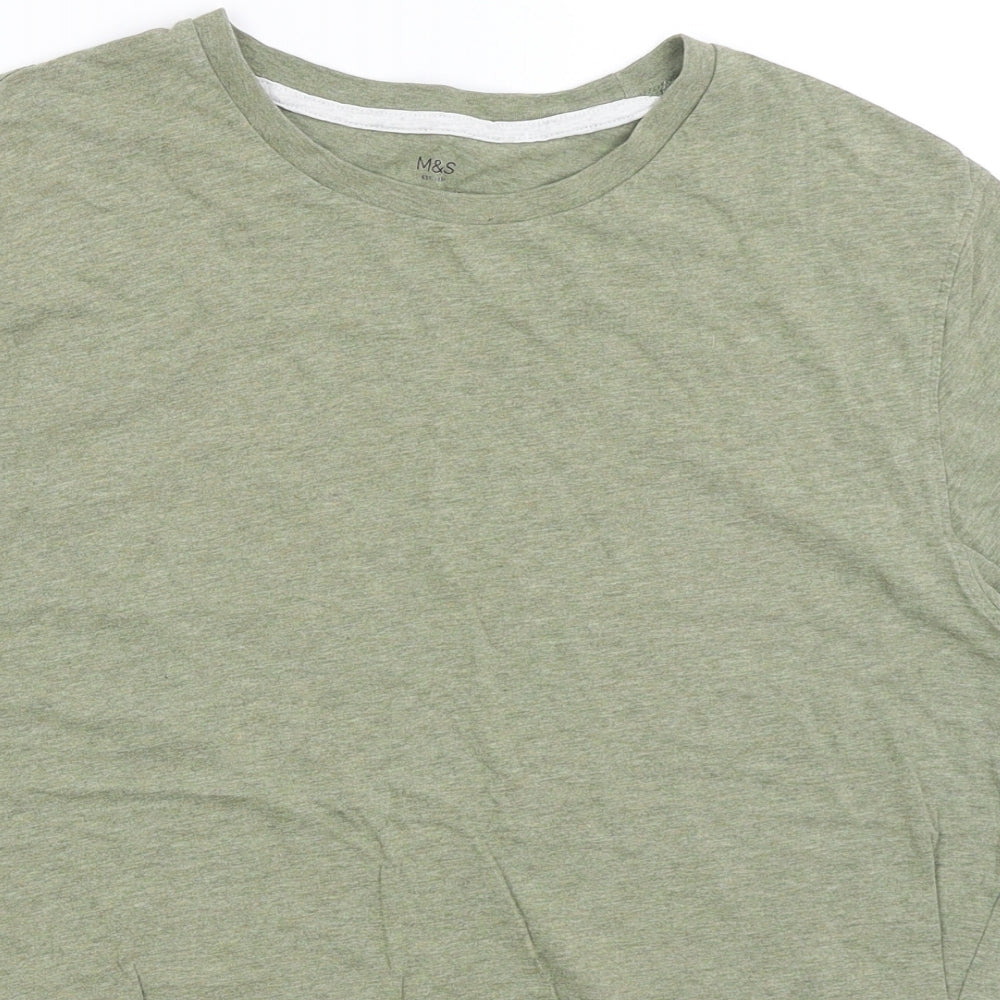 M&S Mens Green    T-Shirt Size M