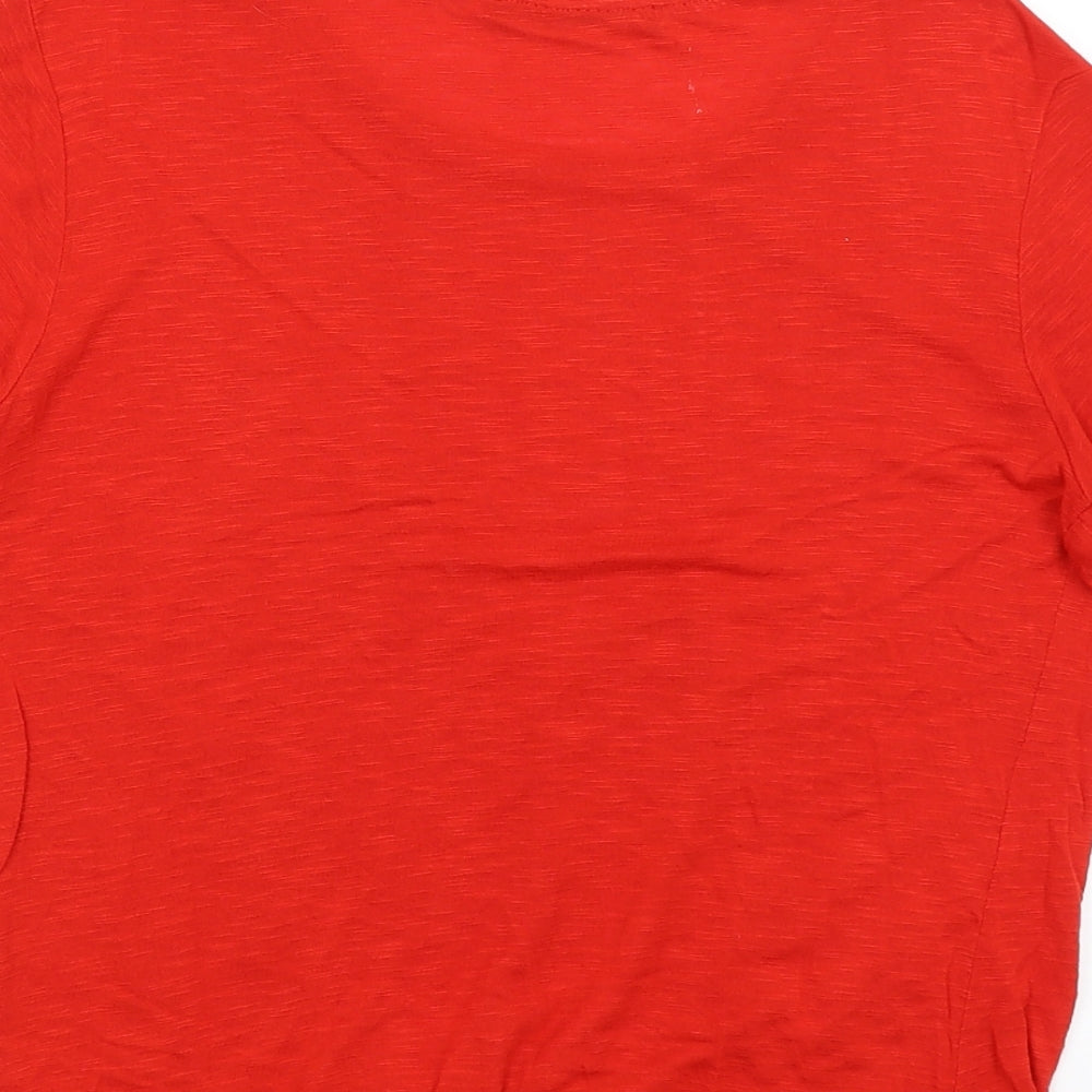M&S Womens Red   Basic T-Shirt Size 14