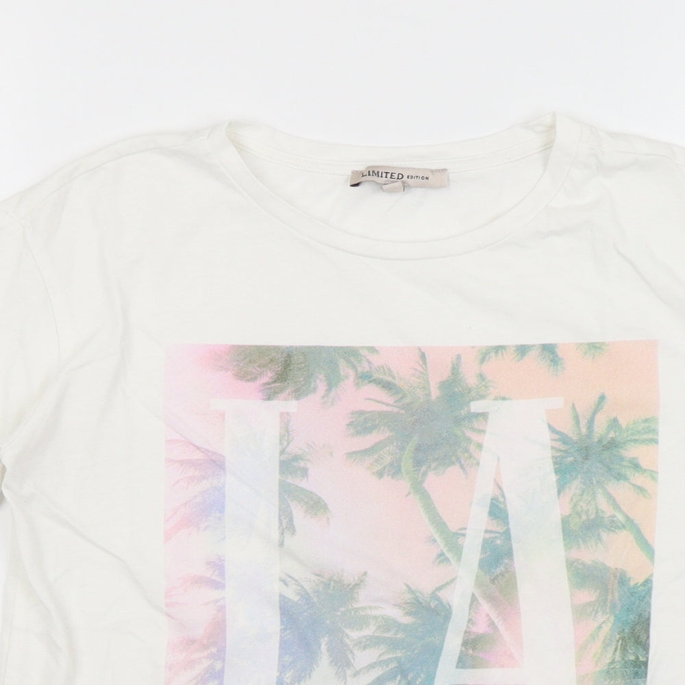 M&S Womens White   Basic T-Shirt Size 8  - LA