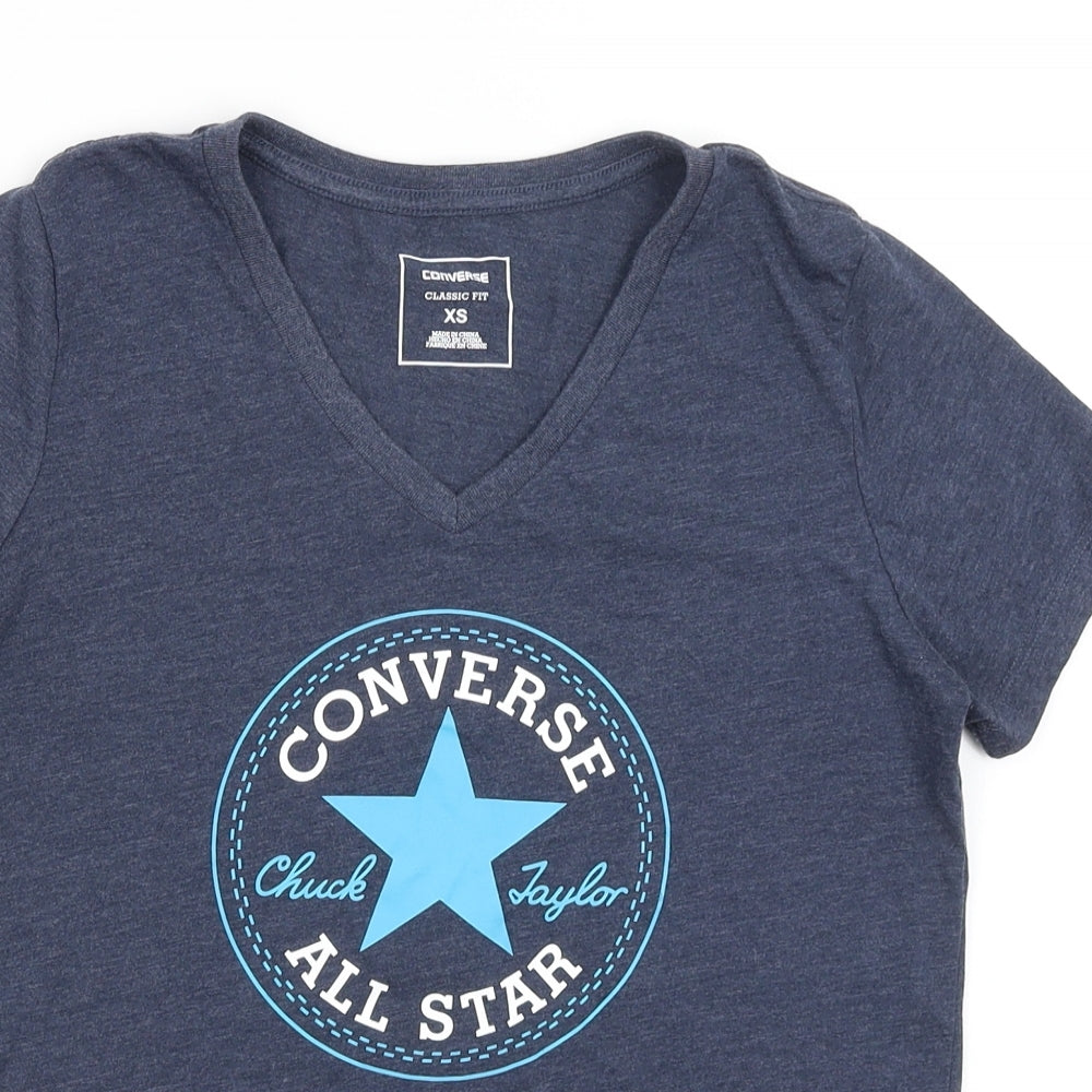 Converse Womens Blue   Basic T-Shirt Size XS