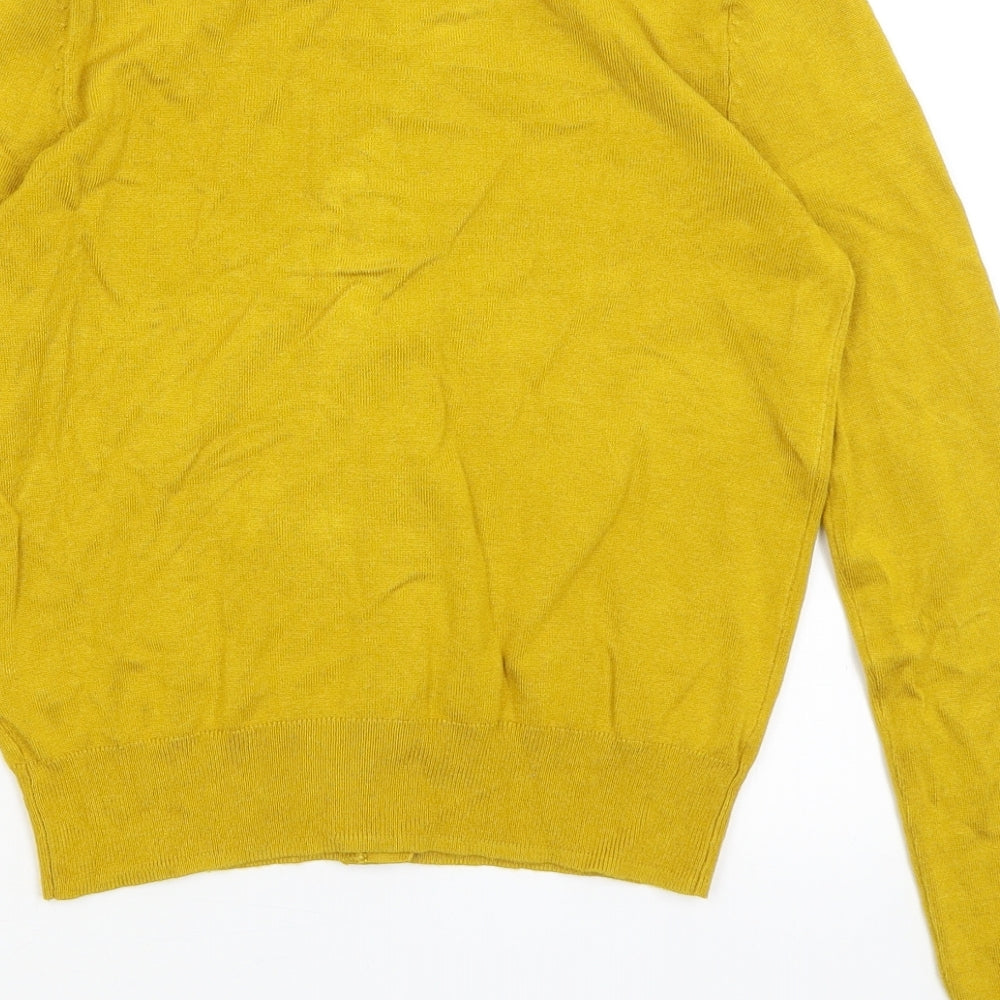 M&S Womens Yellow   Cardigan Jumper Size 8
