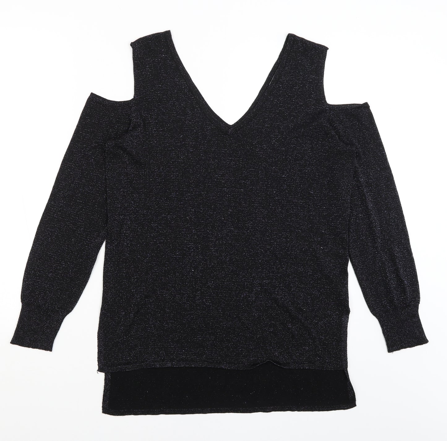 Peacocks Womens Black   Basic T-Shirt Size 14