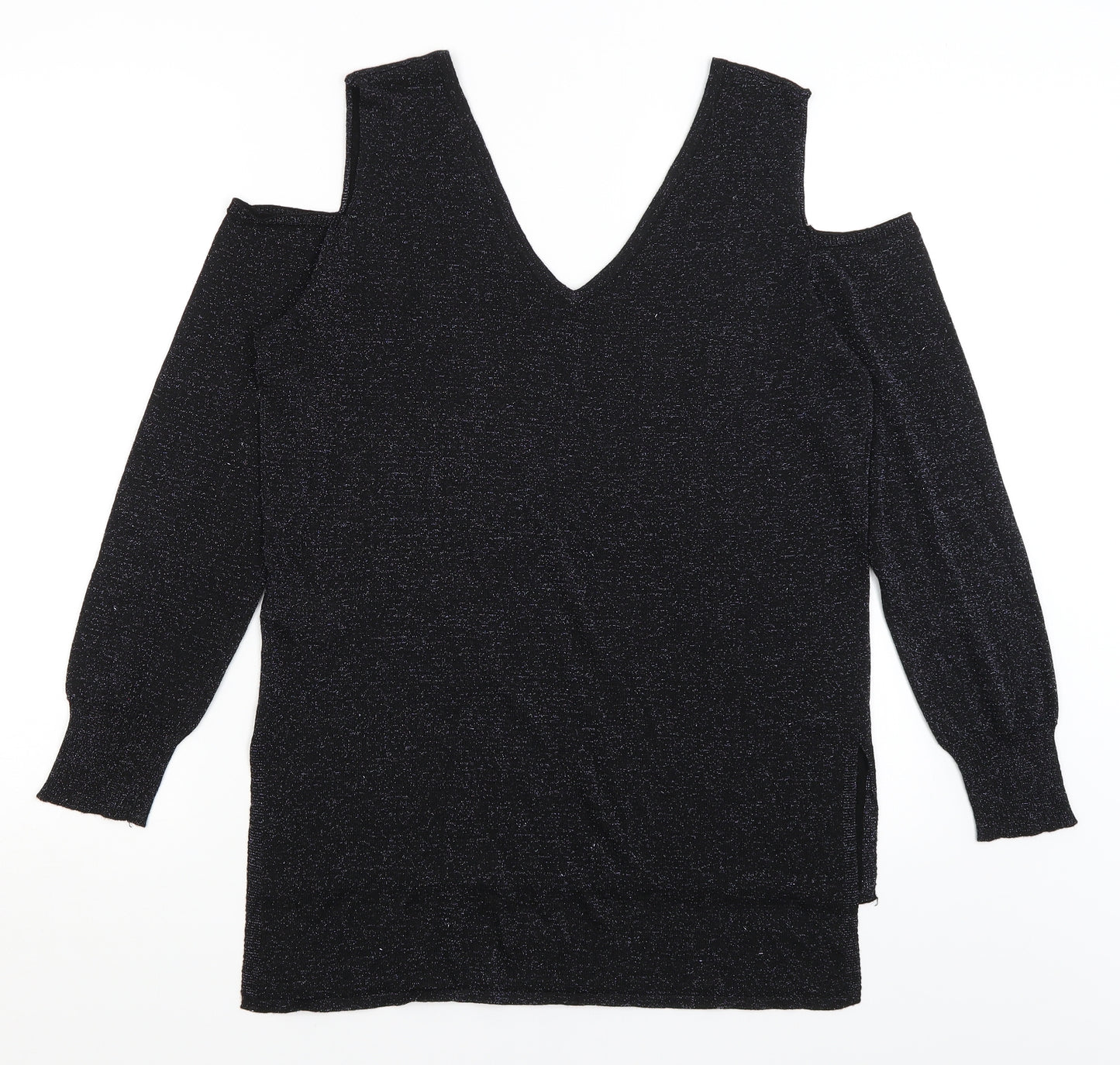 Peacocks Womens Black   Basic T-Shirt Size 14