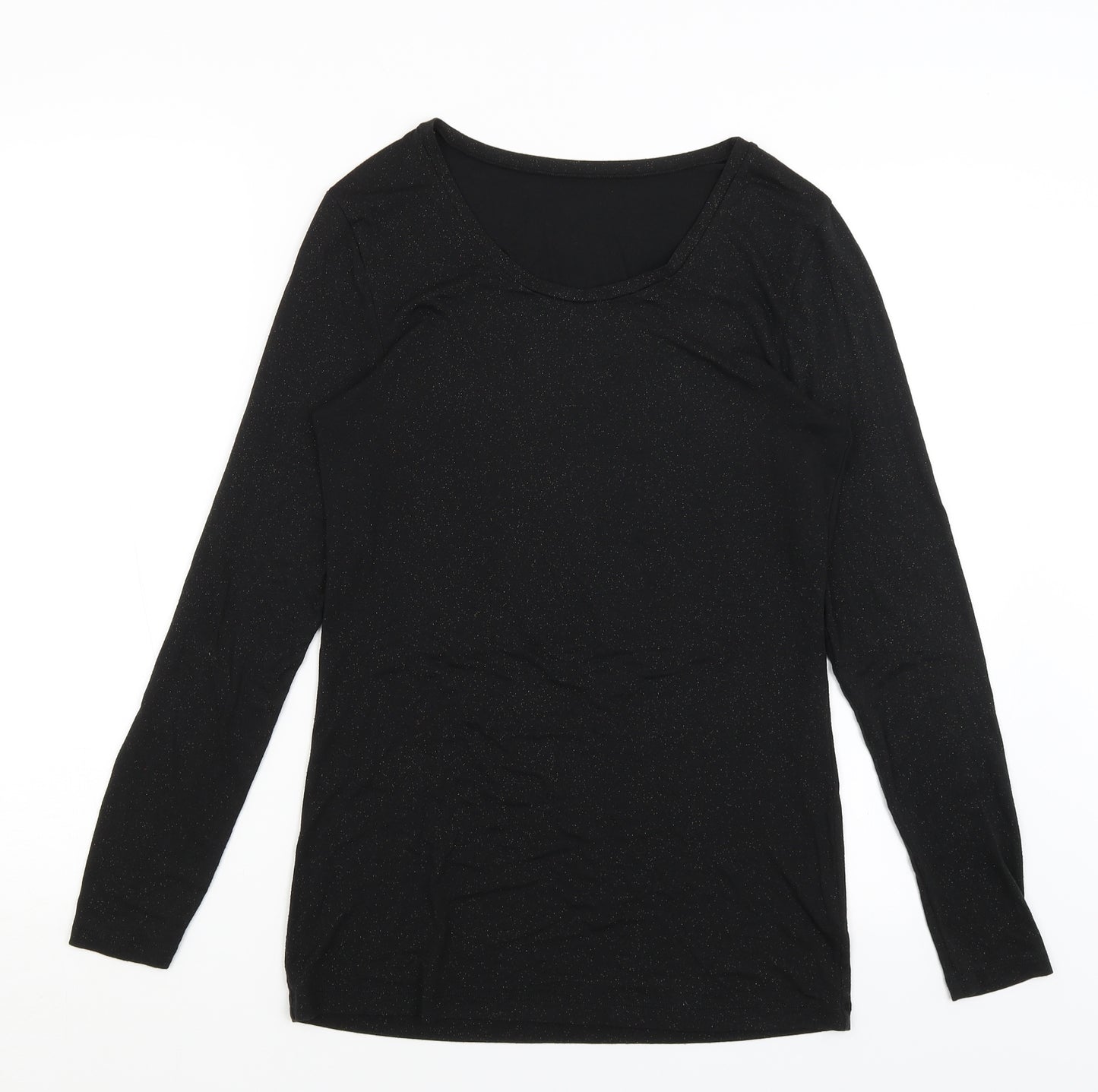 M&S Womens Black   Basic T-Shirt Size 16
