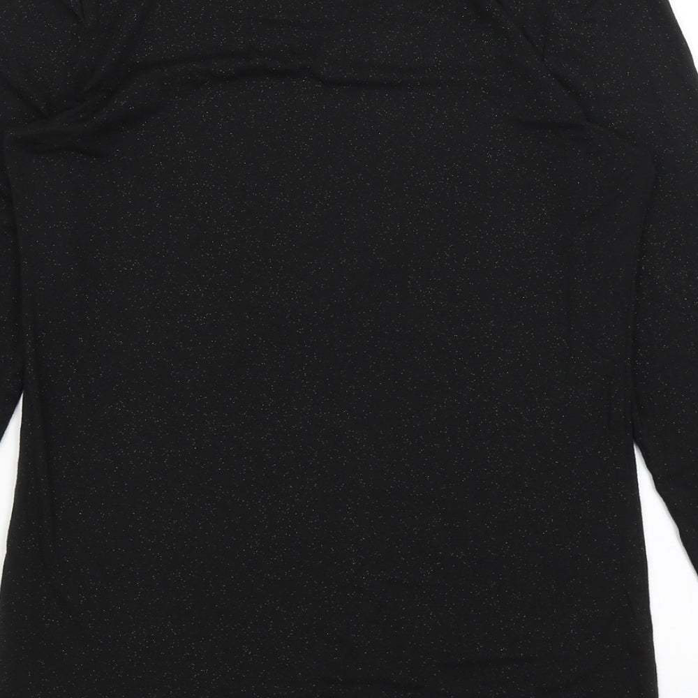 M&S Womens Black   Basic T-Shirt Size 16