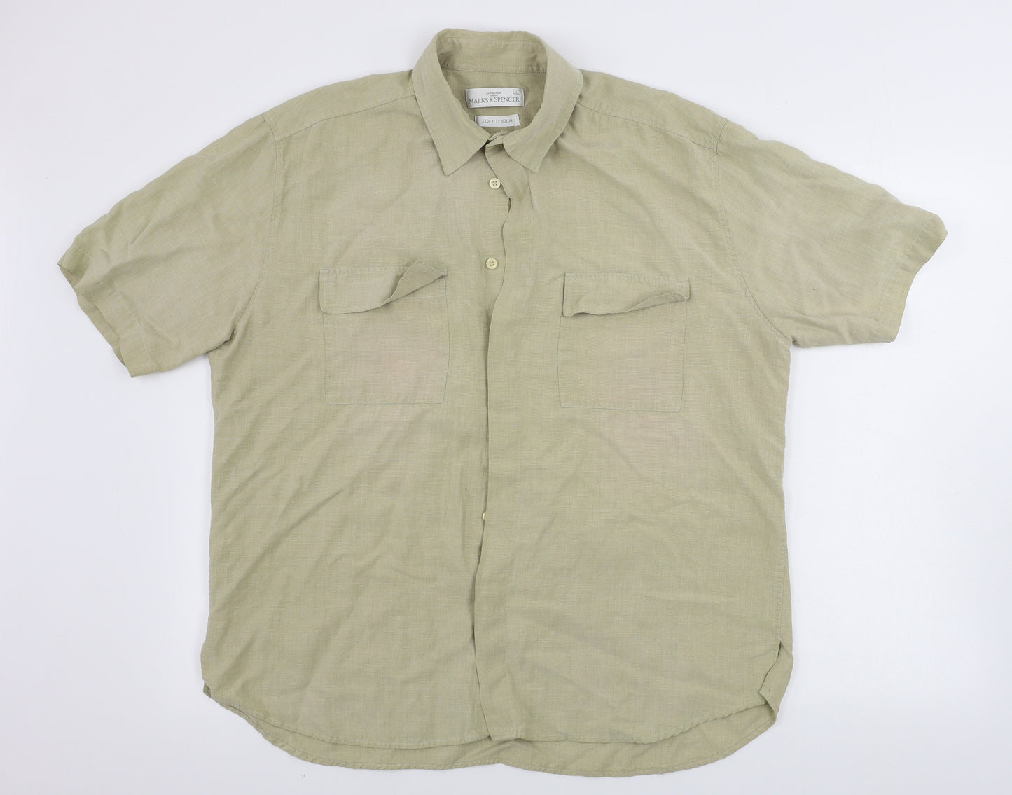 Marks and Spencer  Mens Beige    Button-Up Size L