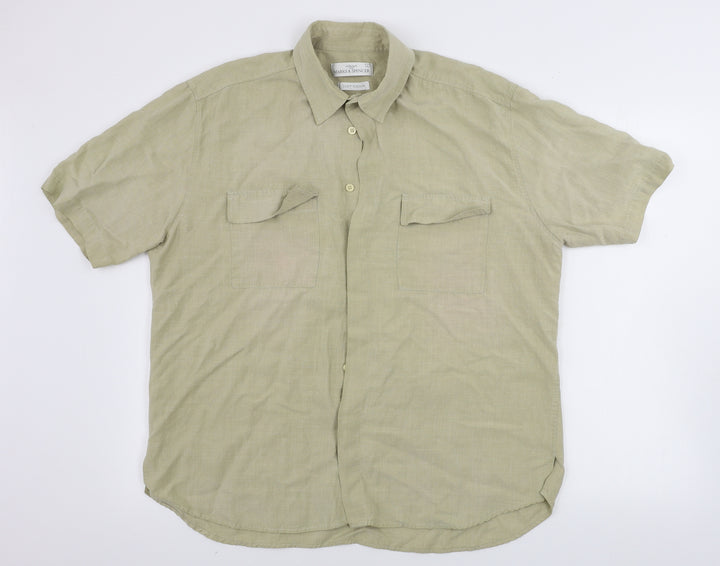 Marks and Spencer  Mens Beige    Button-Up Size L