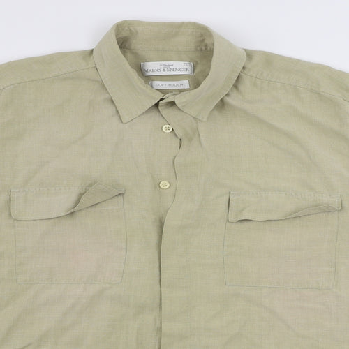 Marks and Spencer  Mens Beige    Button-Up Size L