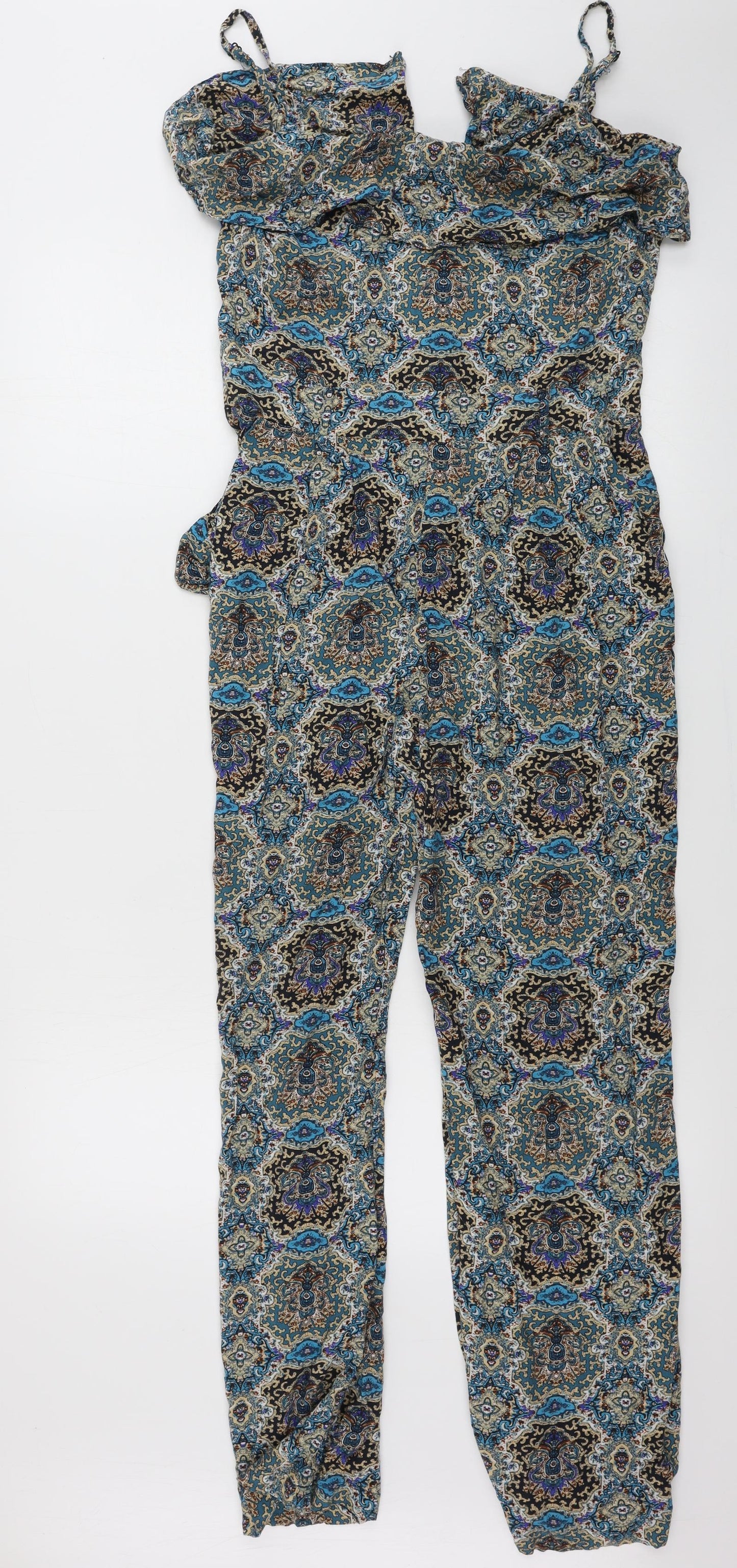 Dorothy Perkins  Womens Grey Geometric  Jumpsuit One-Piece Size 12