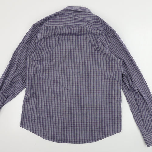 Primark  Mens Blue Check   Button-Up Size 16