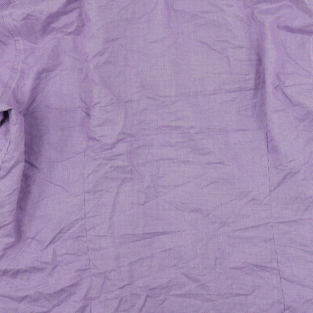 John Lewis  Mens Purple Check   Dress Shirt Size 16