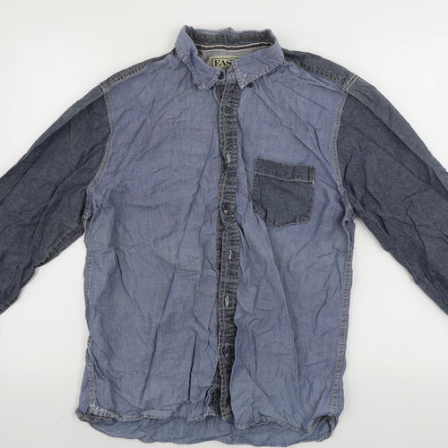 Easy Mens Blue    Button-Up Size L