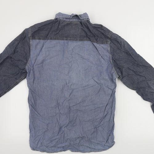 Easy Mens Blue    Button-Up Size L