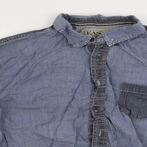 Easy Mens Blue    Button-Up Size L