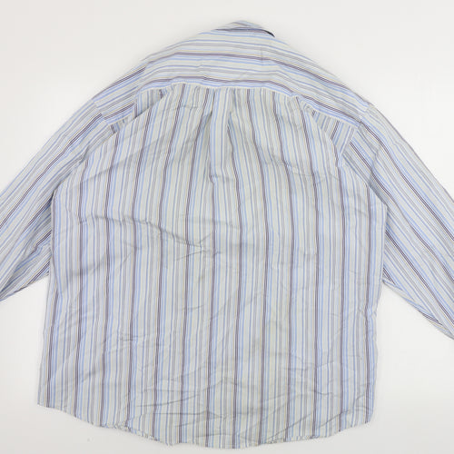 Southern Comfort  Mens Grey Striped   Button-Up Size 15.5
