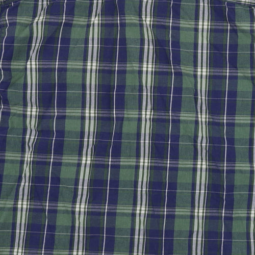 Easy  Mens Green Check   Button-Up Size M