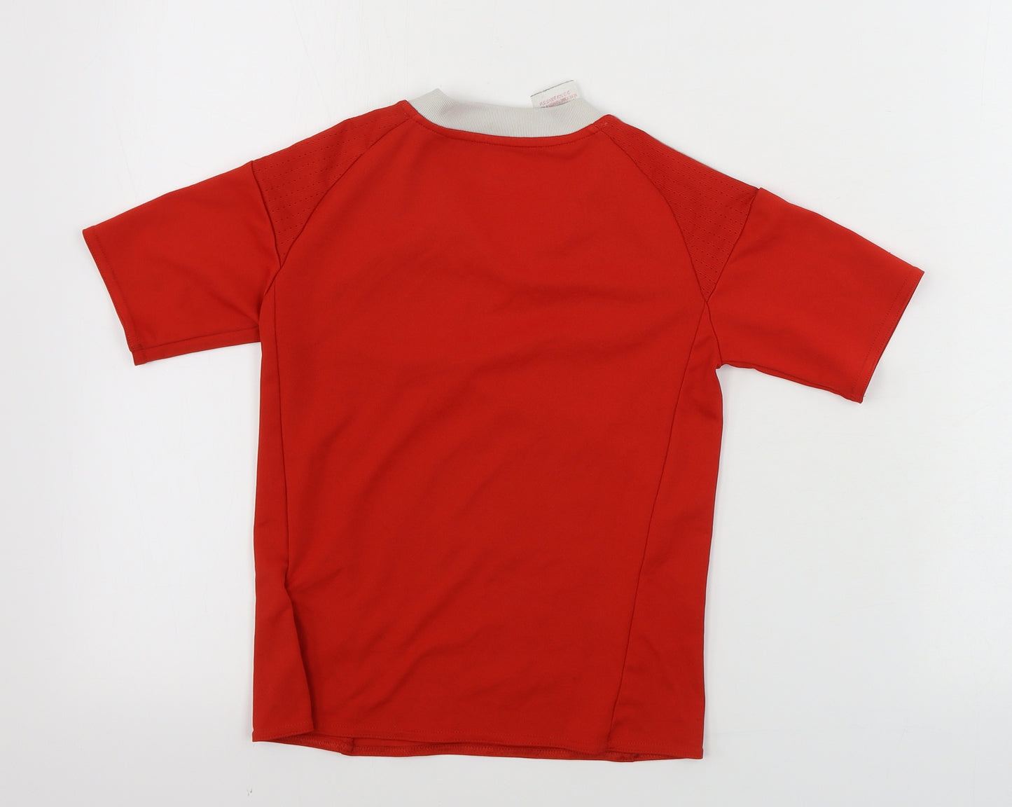 adidas Boys Red   Basic T-Shirt Size 7-8 Years  - WALES