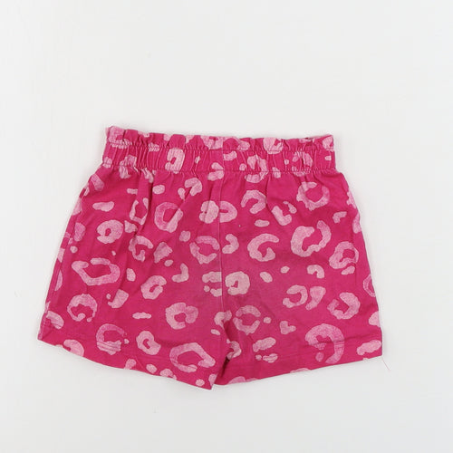 George Girls Orange Animal Print  Sweat Shorts Size 3-4 Years
