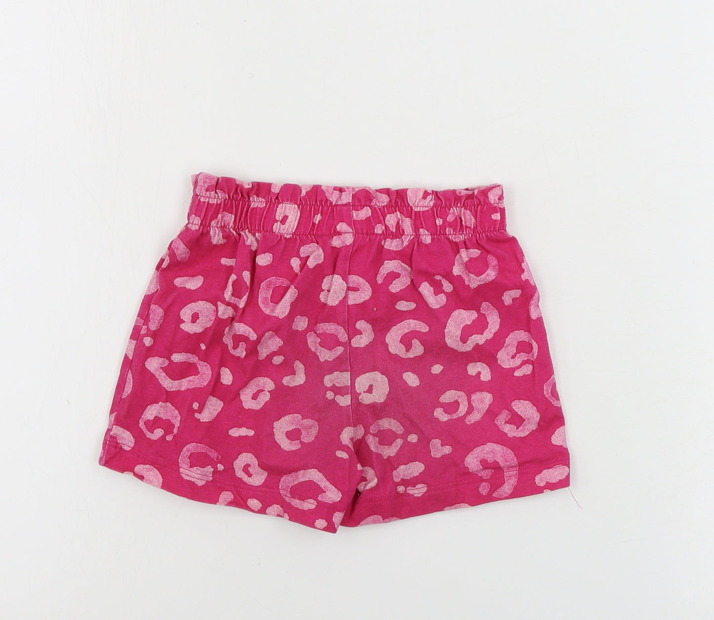 George Girls Orange Animal Print  Sweat Shorts Size 3-4 Years